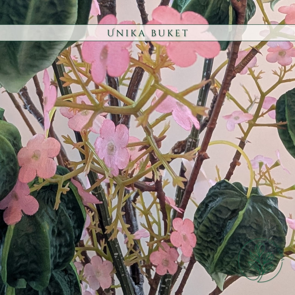Evighedsbuket Unika 26.28: Nordisk Zen med nuancer af groen, jadegron, hvid, pink - Uniflora