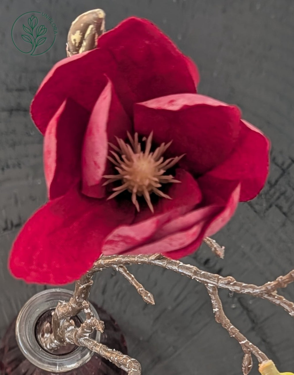 Rød Magnolia & Spir Vase