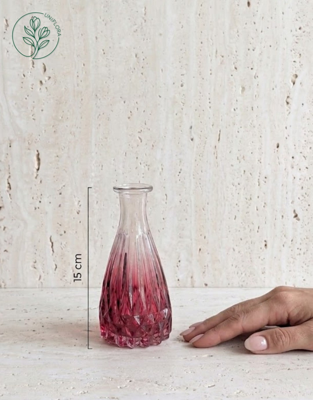 Rød Magnolia & Spir Vase