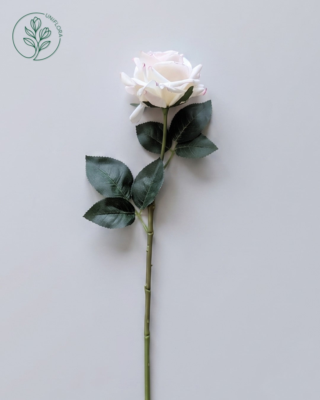 Uniflora Signatur Rose (Real Touch) - Hvid med strejf af rød