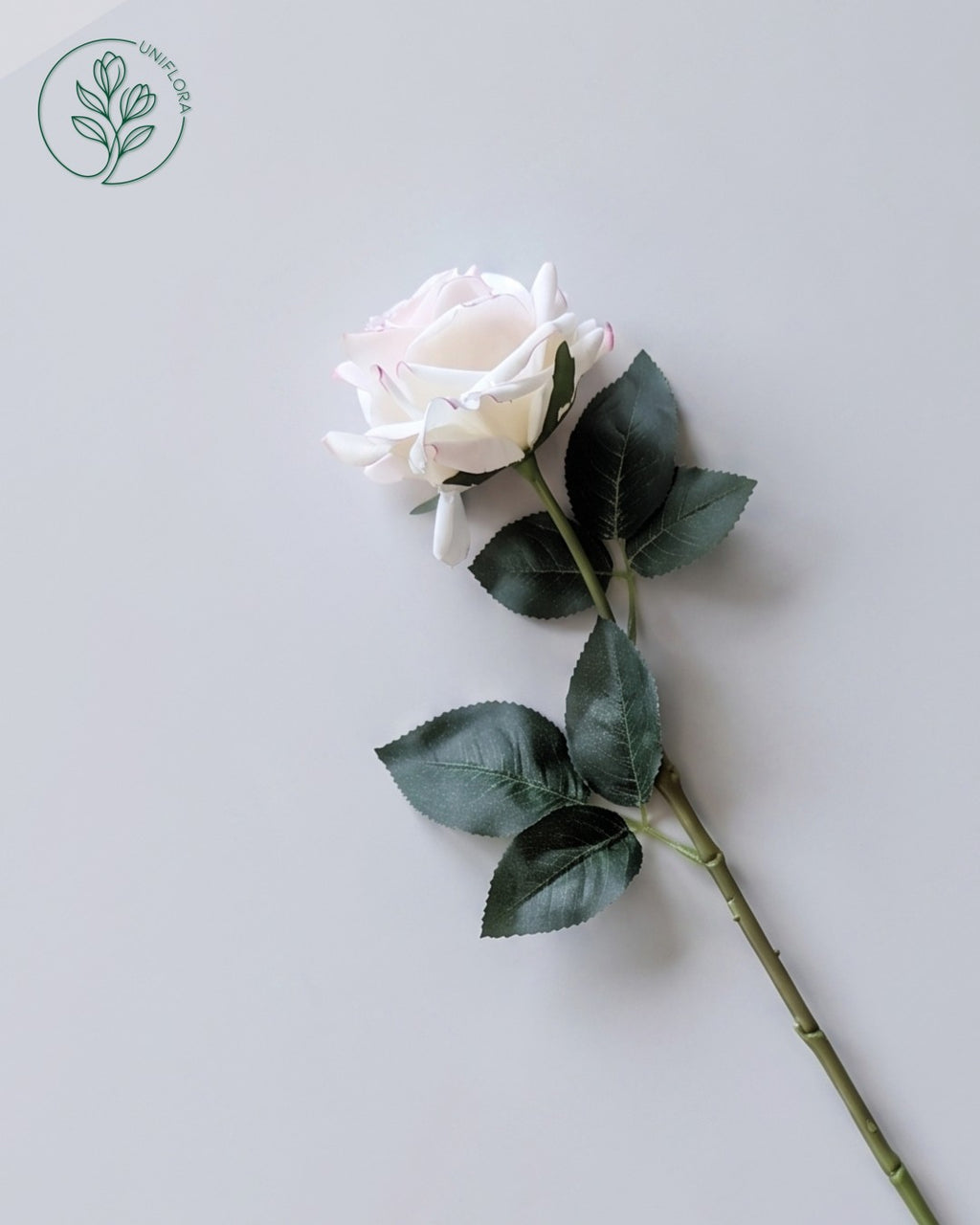 Uniflora Signatur Rose (Real Touch) - Hvid med strejf af rød