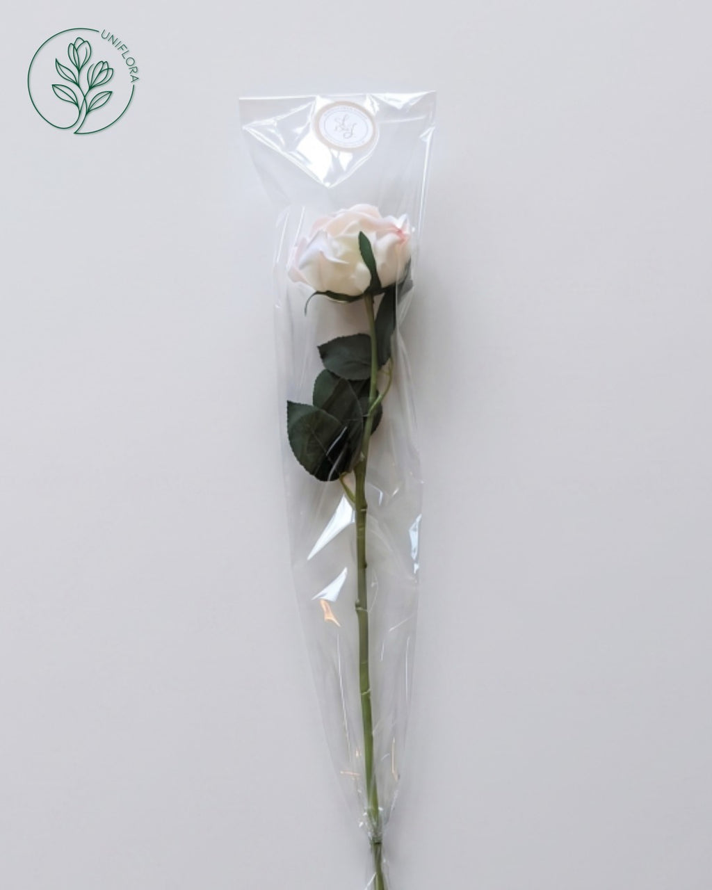 Uniflora Signatur Rose (Real Touch) - Hvid med strejf af rød
