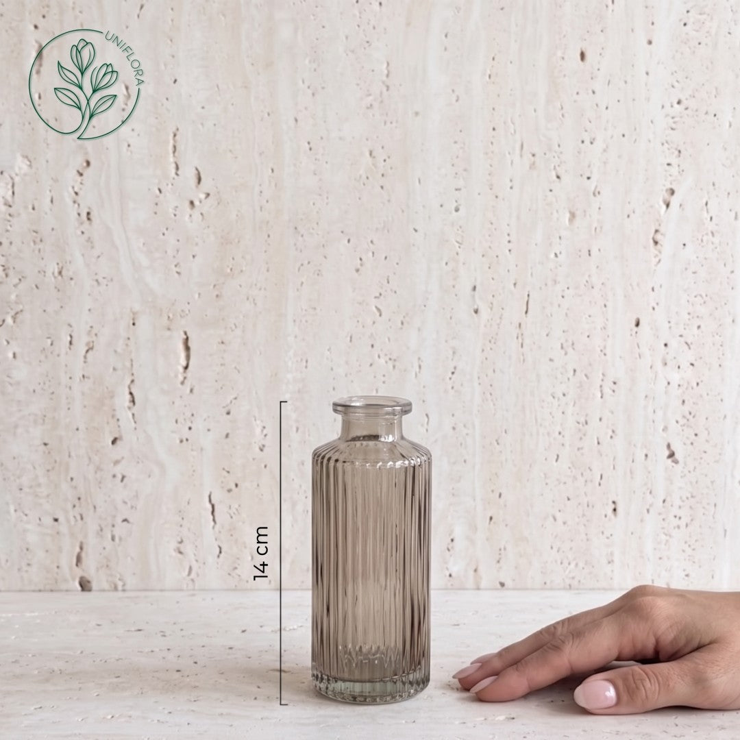 Mini Vase 4: Apoteker, rillet (flere farver)